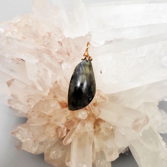 拉長石吊墜【已經淨化消磁及開啟】｜C025N｜A Wing's Crystal｜只限一件現貨發售