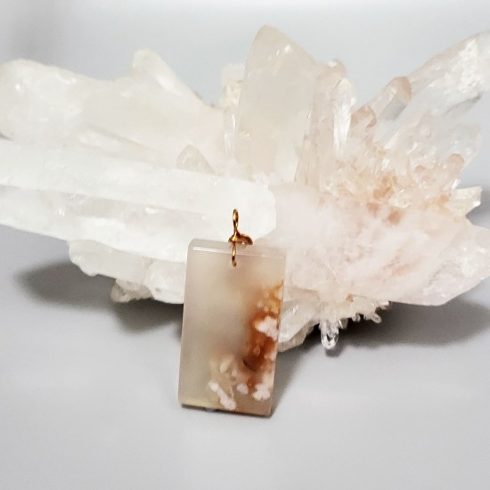櫻花瑪瑙吊墜【已經淨化消磁及開啟】｜C031N｜A Wing's Crystal｜只限一件現貨發售