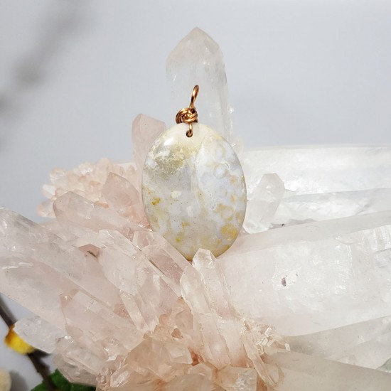 珊瑚玉吊墜【已經淨化消磁及開啟】｜C042N｜A Wing's Crystal｜只限一件現貨發售